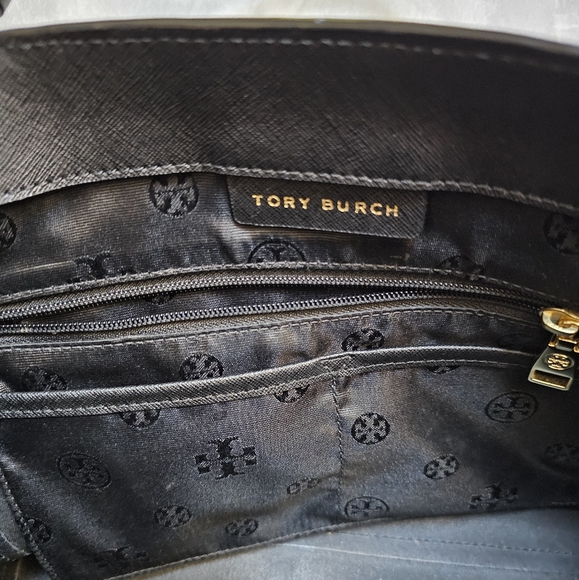 Tory Burch Black Saffiano Leather York Buckle Strap Tote Bag - Picture 11 of 16